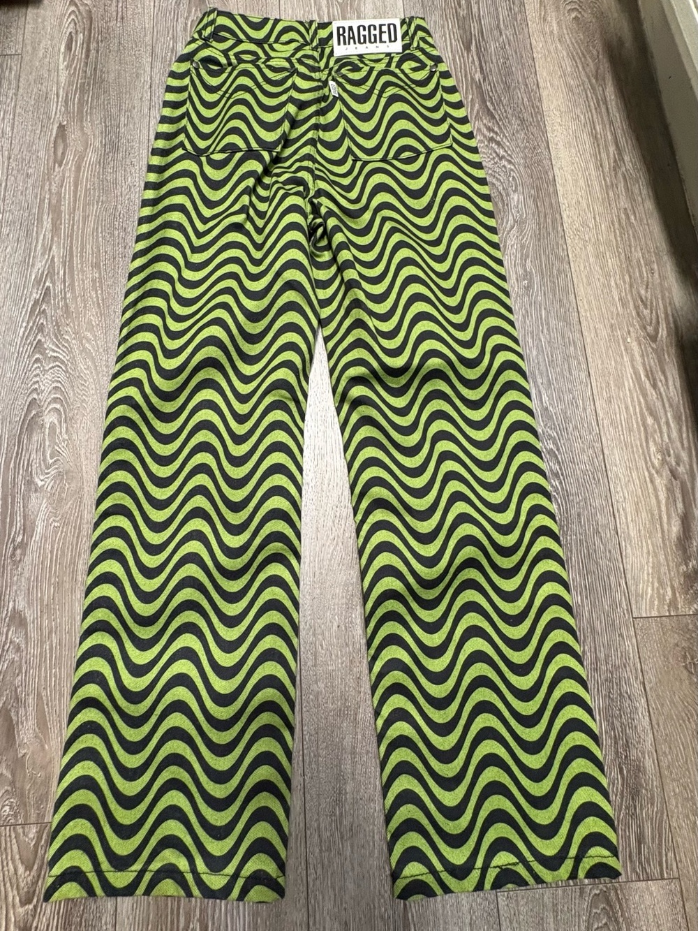 The Ragged priest lime & charcoal wave Dad jeans - Picture 10 of 12